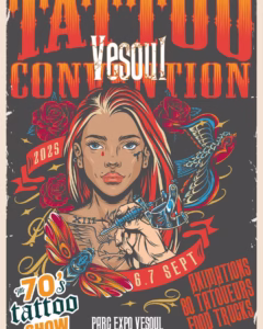 Affiche convention tatouage Vesoul 2025